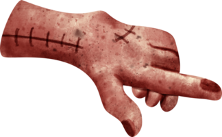 vattenfärg zombie hand png