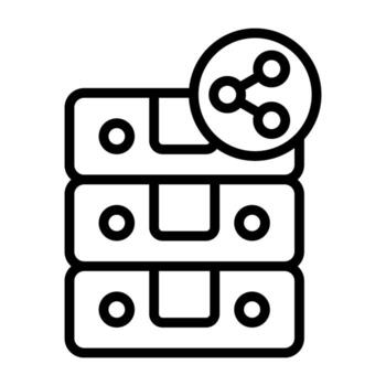 Server Sharing Vector Icon