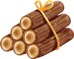 waterverf houten log klem kunst png