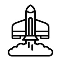 Rocket Launch Vector Icon