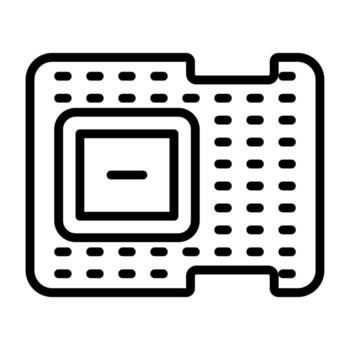 icono de vector de procesador