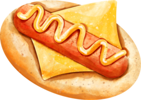 watercolor hotdog clip art png