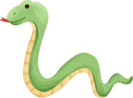 aguarela fofa animal serpente png