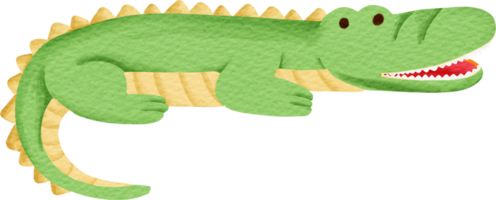 watercolor animal crocodile png