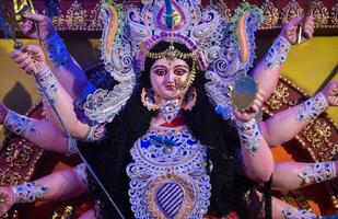 devi Durga el adivinar encarnación de fuerza y proteccion, adorado para valor y triunfo foto
