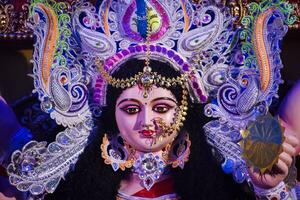 Devi Durga the Fierce divine goddess, symbolizing courage, strength, and victory over adversity photo