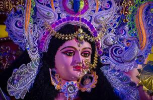 devi Durga el feroz encarnación de adivinar fuerza y proteccion, adorado durante navaratri foto