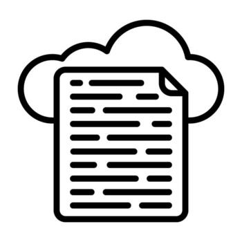 icono de vector de datos de nube