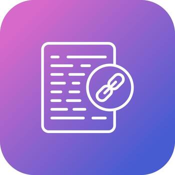 Document Link Vector Icon