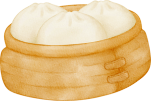 watercolor chinese baozi png