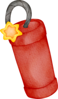 acuarela chino petardo png