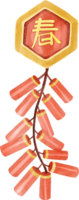 watercolor chinese firecracker png