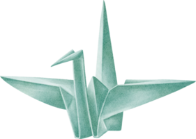acuarela japonés origami pájaro png