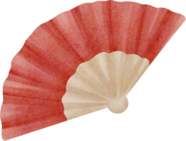 acquerello giapponese pieghevole fan png