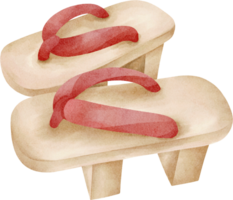 watercolor japanese Geta png