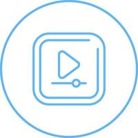 Video Play Square Vector Icon