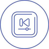 Video Previous Track Square Vector Icon