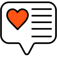 AI generated love card icon png