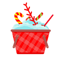 christmas red bucket png
