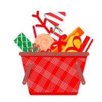 Navidad rojo Cubeta png