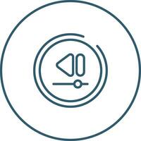 Video Rewind Button Vector Icon