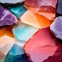 AI generated very smooth natural stone colorful background, wallpaper, web design photo