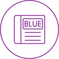 Blue Book Vector Icon