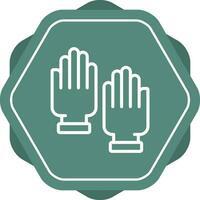 Rubber Gloves Vector Icon