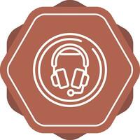 Headphones with Microphone Vector Icon