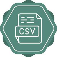 icono de vector csv