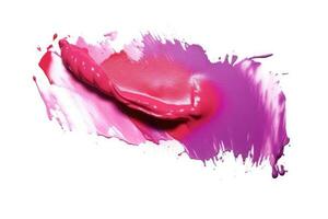 AI generated Lipstick smear smudge swatch isolated on white background. AI Generative photo