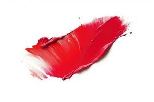 AI generated Lipstick smear smudge swatch isolated on white background. AI Generative photo