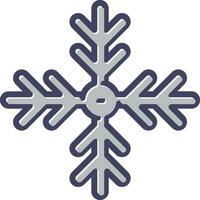 icono de vector de copo de nieve