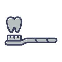 icono de vector de cepillo de dientes