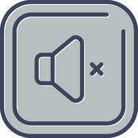 Mute Square Vector Icon