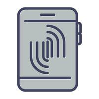 Fingerprint Scanning Vector Icon