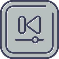 Video Previous Track Square Vector Icon