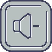 Volume Down Square Vector Icon