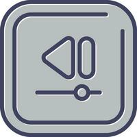 Video Rewind Square Vector Icon