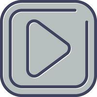Play Sqaure Vector Icon