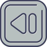 Rewind Square Vector Icon