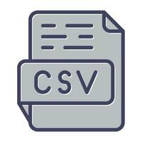 icono de vector csv