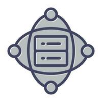 Cluster Server Vector Icon