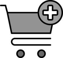 icono de vector de carrito de compras