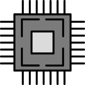 icono de vector de procesador