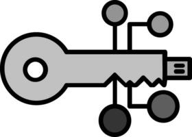 digital key Vector Icon