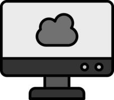 icono de vector de computación en la nube