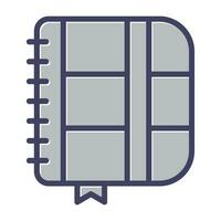 icono de vector de cuaderno