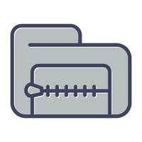 icono de vector de archivo zip