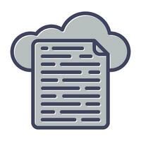 icono de vector de datos de nube